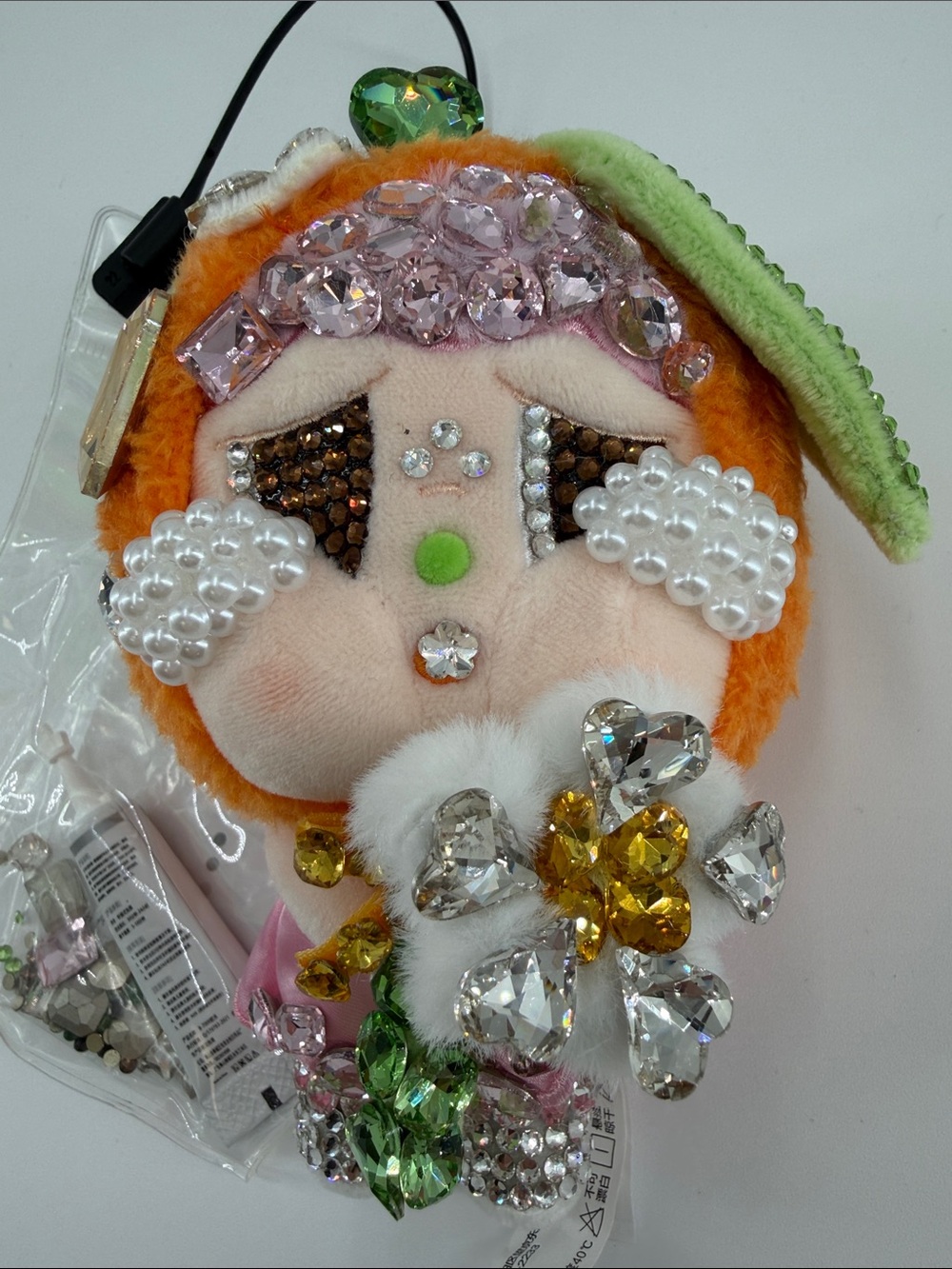 Authentic CRYBABY | OOAK Hand-Embellished Collectible 💎🌸✨ Bag Charm